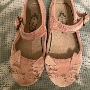 Joyfolie pink velvet flats